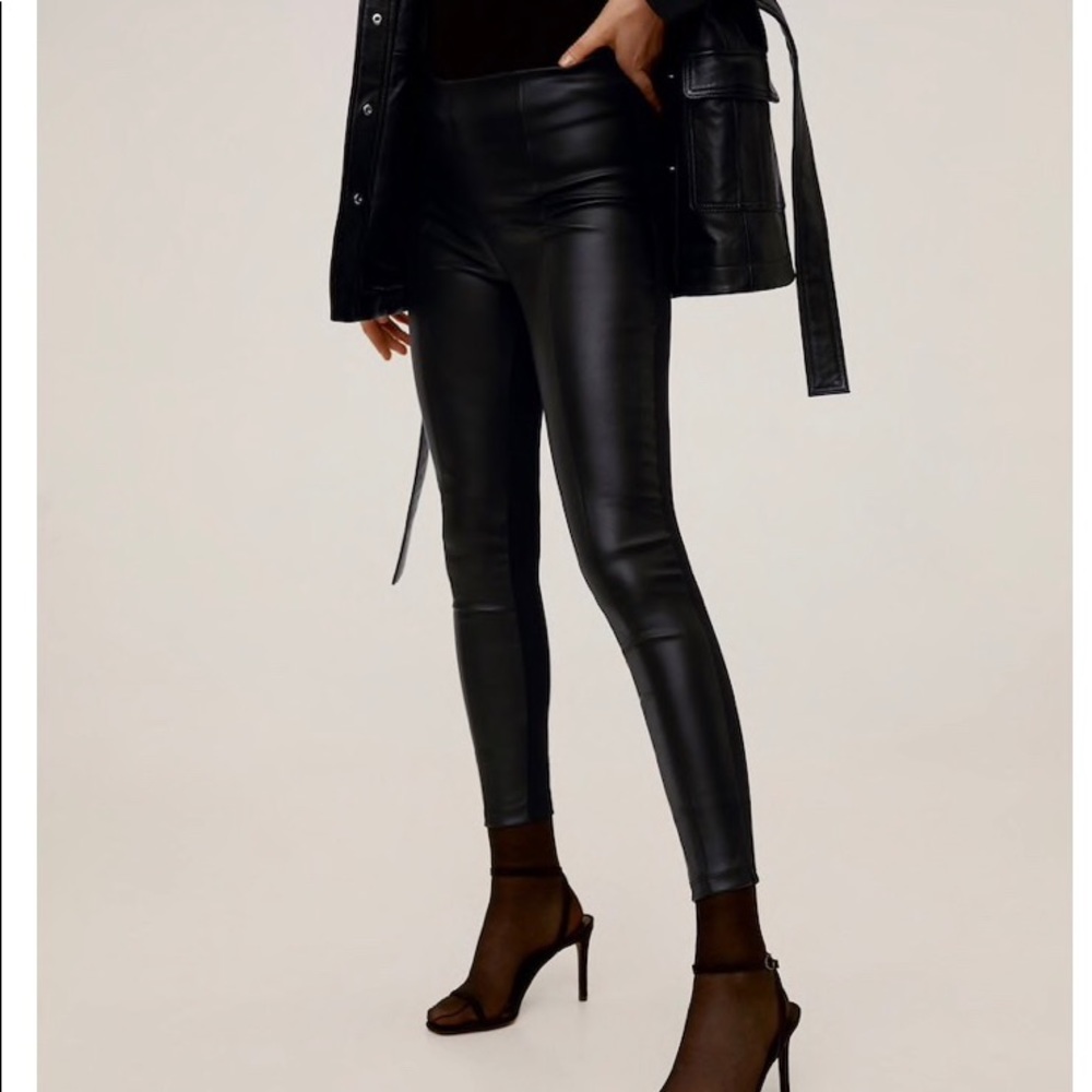 Vegan leather leggings
